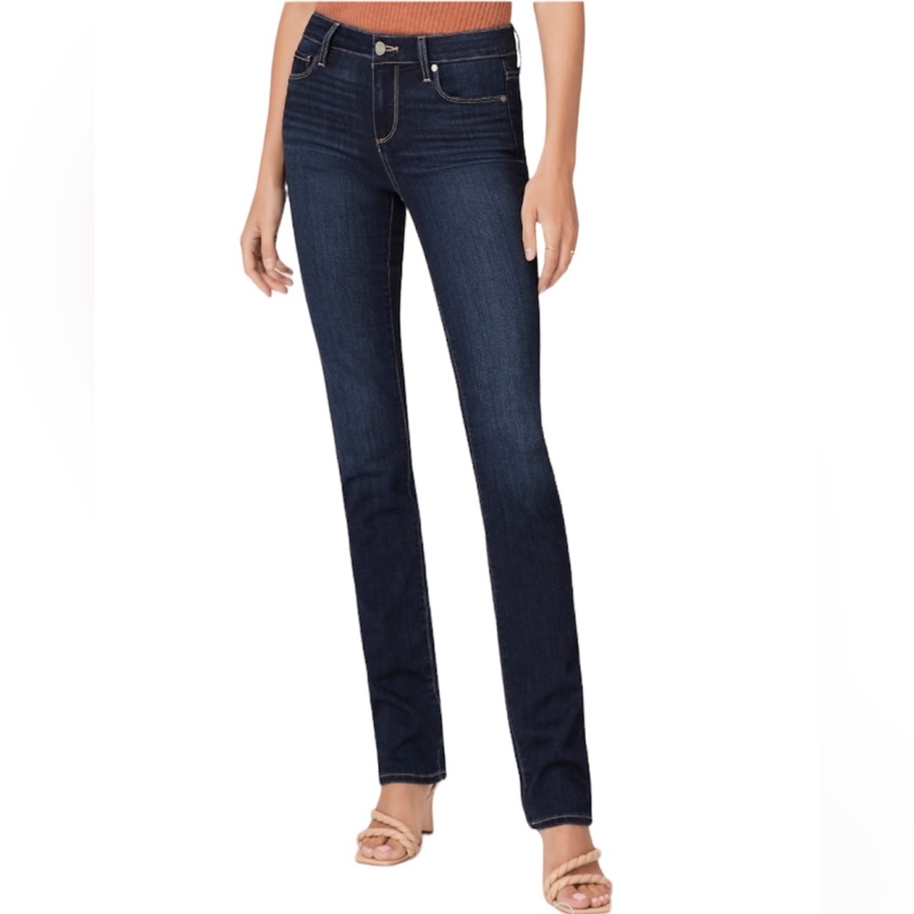 Never worn Paige Skyline straight skinny slim jeans dark blue size 24